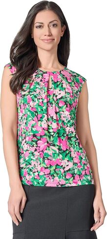 Kasper Women's Printed Ity Extended Shoulder Keyhole Ca in Kuwait