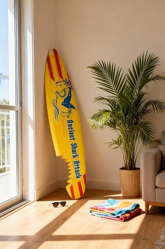 Large Surfboard Art Wall Decor, 6FT Art Surfboard Wall Hanging, Wooden Beach Wall decorationIndoor and Outdoor Surfing Decorative Boards in Saudi Arabia