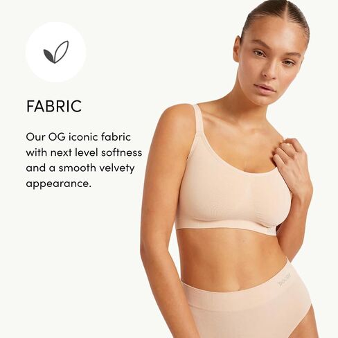 Boody - Full Bust Wireless Bra - Seamless Bra - Adjustable Straps - Medium Support - Bamboo Viscose -Perfect for Up to F Cups in Saudi Arabia