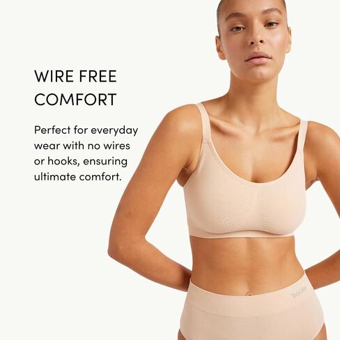 Boody - Full Bust Wireless Bra - Seamless Bra - Adjustable Straps - Medium Support - Bamboo Viscose -Perfect for Up to F Cups in Saudi Arabia