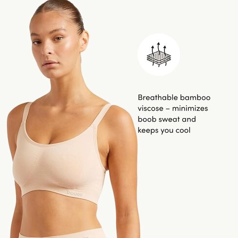 Boody - Full Bust Wireless Bra - Seamless Bra - Adjustable Straps - Medium Support - Bamboo Viscose -Perfect for Up to F Cups in Saudi Arabia