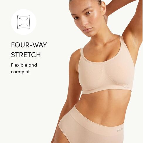 Boody - Full Bust Wireless Bra - Seamless Bra - Adjustable Straps - Medium Support - Bamboo Viscose -Perfect for Up to F Cups in Saudi Arabia