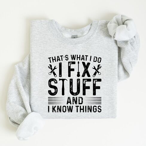 Men's Funny I fix Stuff T-Shirt Mechanic Engineer Garage Tee Shirt Humorous Gift for Spouse, Husband, Dad, Grandpa, Boyfriend in Saudi Arabia