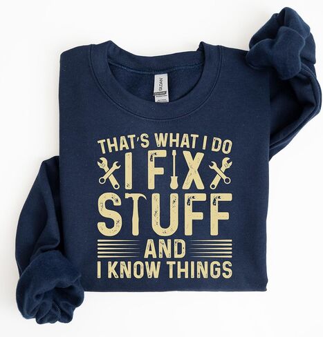 Men's Funny I fix Stuff T-Shirt Mechanic Engineer Garage Tee Shirt Humorous Gift for Spouse, Husband, Dad, Grandpa, Boyfriend in Saudi Arabia