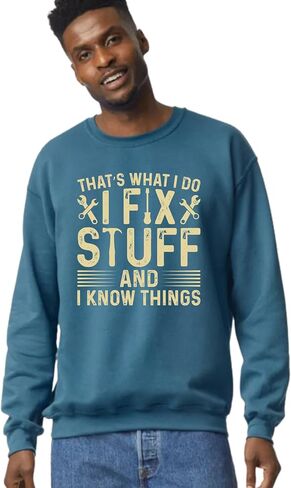Men's Funny I fix Stuff T-Shirt Mechanic Engineer Garage Tee Shirt Humorous Gift for Spouse, Husband, Dad, Grandpa, Boyfriend in Saudi Arabia