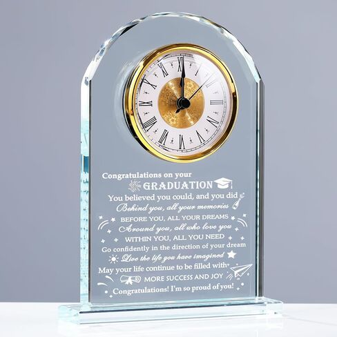 YWHL Graduation Gift for Her Him 2026 with Colorful Led Base, High School College Graduation Gifts for Women Men, Congratulations Graduate Plaque Crystal Keepsake Masters Degree PHD Graduation Gifts Decor in Kuwait