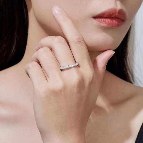 Ladies Ring-Moissanite Diamond Ring with Star Ring Design-with Certificate,925 Sterling Silver,D Color and VVS1 Clarity Grade,Plasma Cutting Craftsmanship,Suitable for Parties/Travel/Weddings/Birthday in Saudi Arabia