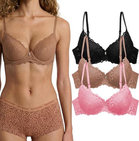 مجموعة حمالة صدر دانتيل مثيرة للغاية مكونة من 3 قطع من Juicy Couture للسيدات in Kuwait