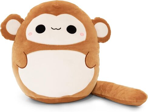 Snuggaboos Jumbo 17 Inch Mia The Monkey Plush Squish Pillow Original: Super Soft Cute Stuffed Animal Toy with Extra Long Tail - Perfect Plushie Gift for Kids, Adults and Baby in Saudi Arabia