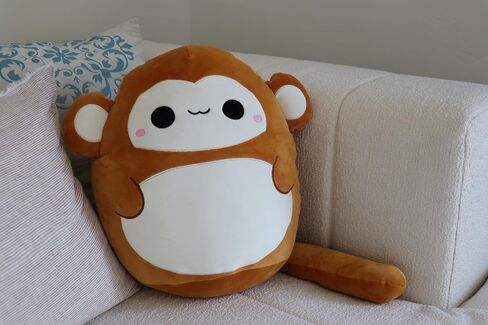 Snuggaboos Jumbo 17 Inch Mia The Monkey Plush Squish Pillow Original: Super Soft Cute Stuffed Animal Toy with Extra Long Tail - Perfect Plushie Gift for Kids, Adults and Baby in Saudi Arabia