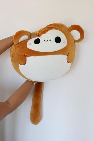 Snuggaboos Jumbo 17 Inch Mia The Monkey Plush Squish Pillow Original: Super Soft Cute Stuffed Animal Toy with Extra Long Tail - Perfect Plushie Gift for Kids, Adults and Baby in Saudi Arabia