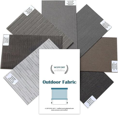 Motorized Outdoor Roller Shades,Fabric Sample of 1% 3% 5% Openness,Patio Roll Up Blind Compatible with Alexa,Google,Apple Homekit,Remote Control Sun Shade,Waterproof &Windproof Smart Blinds in Saudi Arabia