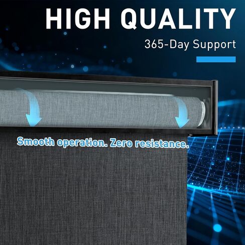 Cordless Blackout Roller Shades for Windows, Thermal Insulated UV Protection Roller Blinds with Premium Polyester Fabric, Pull Down Shades for Bedroom Office Living Room,Light Gray,Custom Size in Saudi Arabia