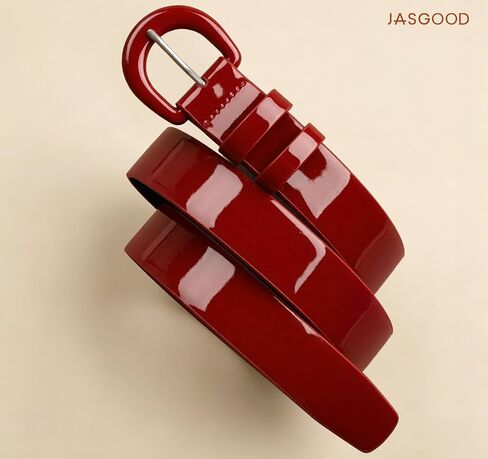 JASGOOD Women Patent Leather Belt for Jeans in Saudi Arabia