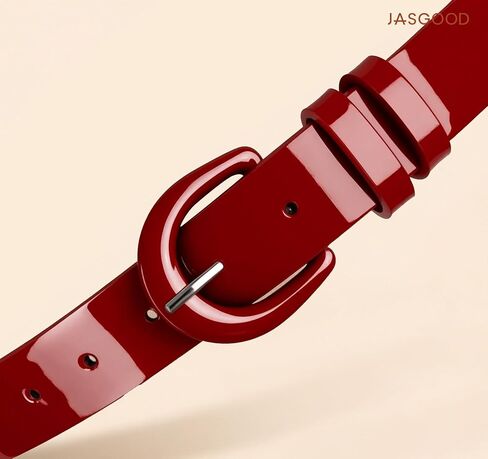 JASGOOD Women Patent Leather Belt for Jeans in Saudi Arabia