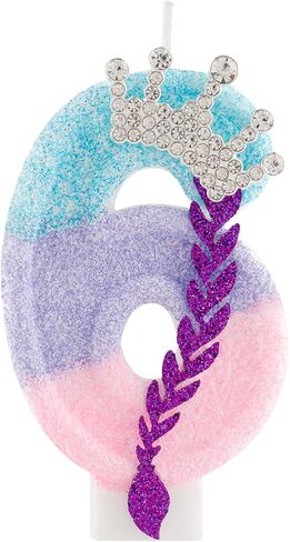 Kpop Theme Birthday Number Candles,Purple Pink Crown Birthday Candles for Cake,Glitter Number 4 Candle Cake Topper with Sequins for Kpop Theme Birthday Anniversary Party Decorations Supplies in Saudi Arabia