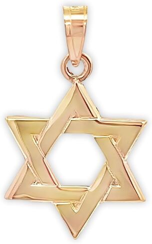 RP Solid 14K Gold Star of David Pendant for Men & Women, Authentic Handcrafted Star of David Necklace Pendant Only for Women & Men, Heirloom Quality Piece with Premium Jewelry Box, Dainty & Subtle Size in Kuwait