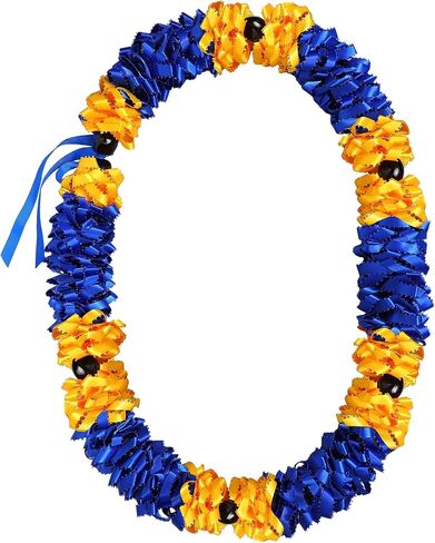 Knitgrip 47 Inch Hawaiian Graduation Leis Class of 2026 Grad Ribbon Leis Necklace Hawaiian Flower Garland with Kukui Nut for Man Woman Graduation Party Supplies in Kuwait