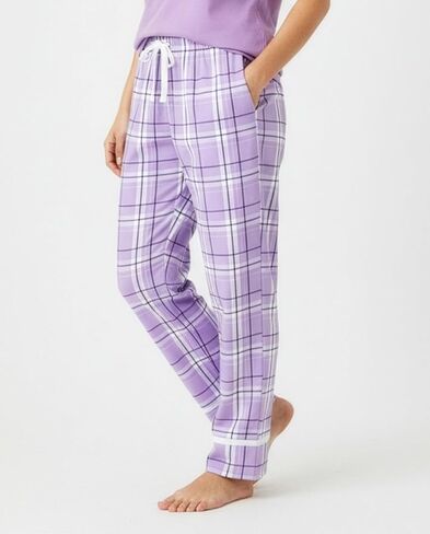 boxercraft Lavendar Carnegie Plaid Youth Wide Cuff Flannel Pant-Ym in Saudi Arabia