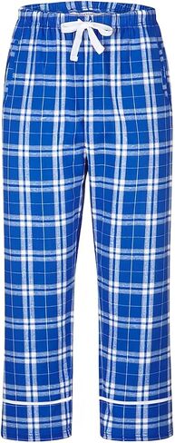 boxercraft Royal Silver Plaid Youth Wide Cuff Flannel Pant-Ym in Saudi Arabia