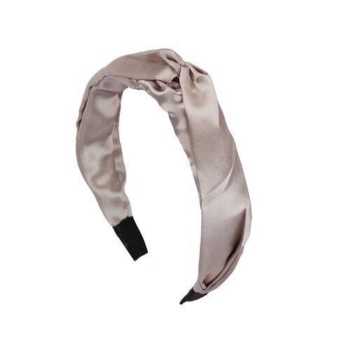 Motique Accessories عصابة رأس من الساتان للنساء مع عصابة شعر معقودة بشكل عمامة ملتوية باللون الأخضر in Kuwait