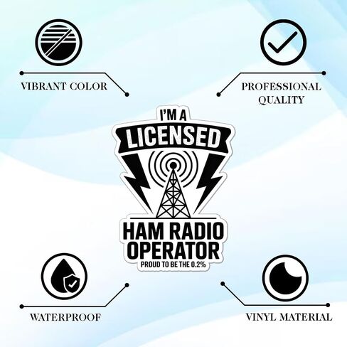 20PCS Ham Radio Stickers – Amateur Radio Operator Vinyl Waterproof Stickers for Hobbyists, Engineers, Laptop, Water Bottle in Saudi Arabia