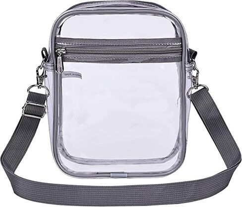 Ulalaza Women Transparent Shoulder Crossbody Bag Designer Fashion Handbag Purse Shoulder Strap Zipper in Kuwait