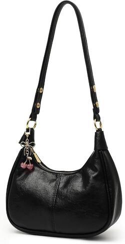 Crescent Shoulder Bags for Women Small Retro Hobo Bag Cute Underarm Purses Vegan Leather Handbag Crossbody in Saudi Arabia