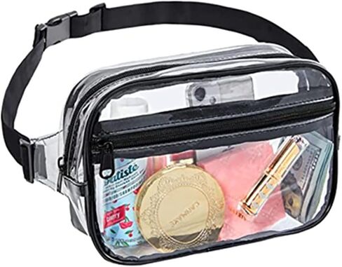 Ulalaza Women Transparent Shoulder Crossbody Bag Designer Fashion Handbag Purse Shoulder Strap Zipper in Kuwait
