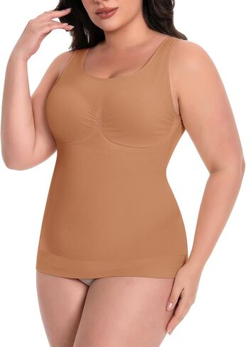 Werena Compression Tanks for Women Shapewear Tank Top Tummy Control Top Slimming Body Shaper Camisole With Built-in Bra in Kuwait