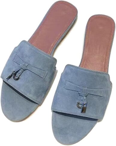 Designer Womens Sandals 2026 Trending Flat Sandals for Women Suede Charms Sandals in Saudi Arabia