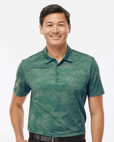 adidas Mens Camo Polo, L, White in Kuwait