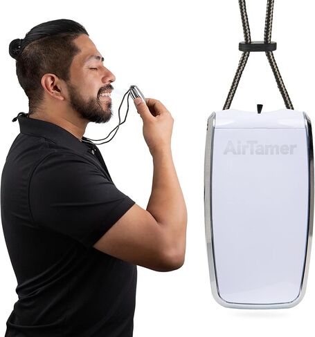 AirTamer A320 Rechargeable Personal Air Purifier, Proven Performance, Virus and Pollutant Tested*, Black with Leather Travel Case in Saudi Arabia