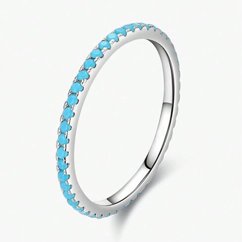 925 Silver Simple Row CZ Diamond Ring Wearable by Both Men and Women Suitable for Daily Date Wear Gifts for Mothers Early Fashion Trends in Kuwait