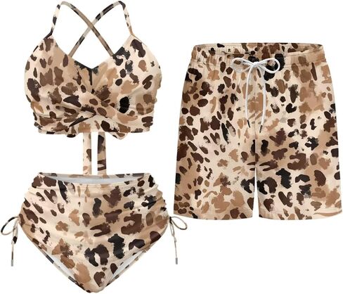 TOADDITDO Matching Swimsuits for Couples Women 2 Piece Bikini Sets Mens Swim Trunks Swimsuit Trendy Aloha Outfits in Saudi Arabia