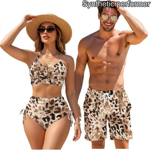 TOADDITDO Matching Swimsuits for Couples Women 2 Piece Bikini Sets Mens Swim Trunks Swimsuit Trendy Aloha Outfits in Saudi Arabia