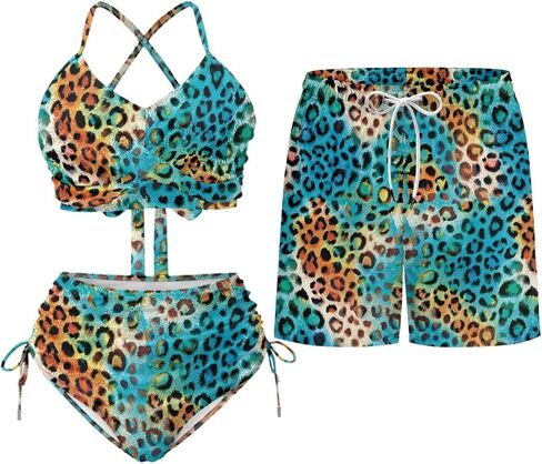 TOADDITDO Matching Swimsuits for Couples Women 2 Piece Bikini Sets Mens Swim Trunks Swimsuit Trendy Aloha Outfits in Saudi Arabia