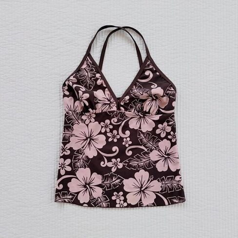 2 Piece Flower Y2k Tankini Women Summer Vintage Set Sexy Beach Swimsuit 2000s Bikini Vacation Going Out Outfits in Saudi Arabia