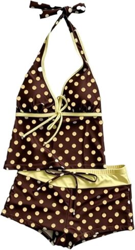 2 Piece Flower Y2k Tankini Women Summer Vintage Set Sexy Beach Swimsuit 2000s Bikini Vacation Going Out Outfits in Saudi Arabia