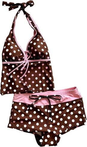 2 Piece Flower Y2k Tankini Women Summer Vintage Set Sexy Beach Swimsuit 2000s Bikini Vacation Going Out Outfits in Saudi Arabia