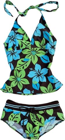 2 Piece Flower Y2k Tankini Women Summer Vintage Set Sexy Beach Swimsuit 2000s Bikini Vacation Going Out Outfits in Saudi Arabia