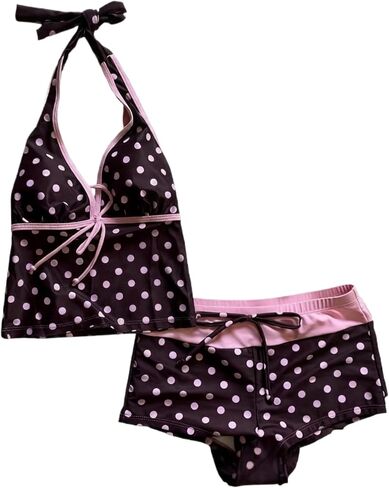 2 Piece Flower Y2k Tankini Women Summer Vintage Set Sexy Beach Swimsuit 2000s Bikini Vacation Going Out Outfits in Saudi Arabia