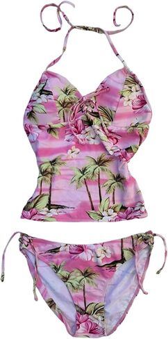 2 Piece Flower Y2k Tankini Women Summer Vintage Set Sexy Beach Swimsuit 2000s Bikini Vacation Going Out Outfits in Saudi Arabia