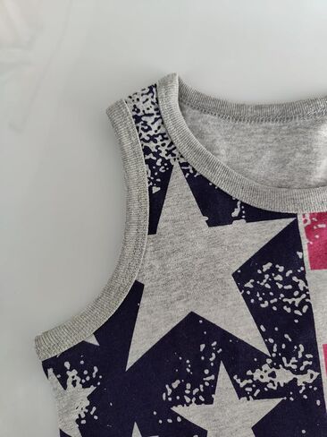 Boys American Flag Tank Top, Sleeveless Crew Neck Distressed USA Flag Graphic Cotton Casual Tank Shirt,for Kids 2-8Y in Kuwait