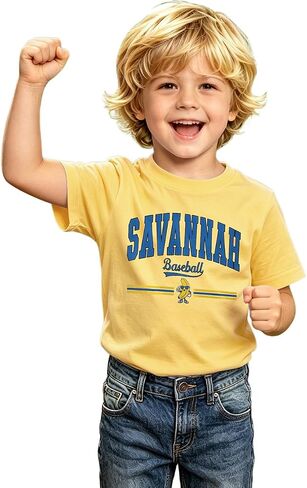 MODNTOGA Toddler Girls Boys Baseball Shirt Retro Banana Print T-Shirt Baseball Team Fan Outfit Game Day Short Sleeve Tee Tops in Kuwait
