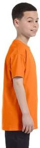 By Gildan Youth 53 Oz T-Shirt - Safety Orange - S - (Style # G500B - Original Label) in Kuwait
