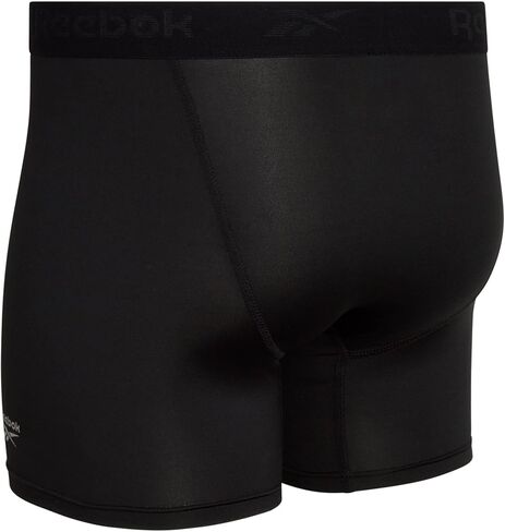 Reebok Men's Boxer Briefs - 4 Pack Soft Performance Boxers for Men with Fly Pouch - Quick Dry Active Mens Underwear Pack S-XL, Size X-Large, Black Contrast in Kuwait