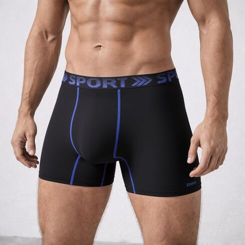 5 Pack Mens Athletic Boxer Briefs, Performance Sport Underwear for Men, Moisture Wicking and Breathable Underwear in Kuwait