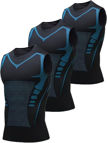Set of 3 Men's Athletic Compression Tank Tops, Sleeveless Shirts for Basketball in Kuwait