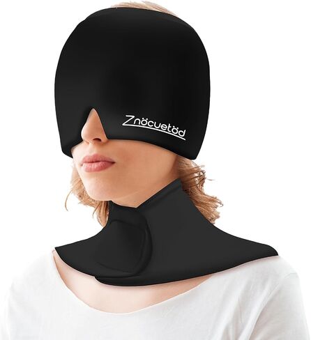 Migraine Relief Cap and Neck Ice Pack Wrap Gel Set, Upgrade Headache Hangover Cold Cap and Cervical Ice Packs Compress Relief for Head Cervical Pain, Stress, Swelling, Office Pressure Gift Women-Pink in Saudi Arabia